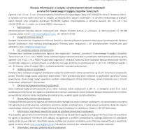 Klauzula Informacyjna w związku z przetwarzaniem danych osobowych w ramach II Powiatowego Przeglądu Zespoł&oacute;w Tanecznych