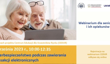 Webinarium dla senior&oacute;w i ich  opiekun&oacute;w