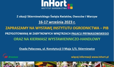 Zaproszenie na wystawę Instytutu Ogrodnictwa &ndash; Państwowego Instytutu Badawczego 