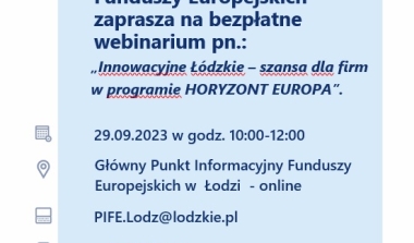Spotkanie dla przedsiębiorc&oacute;w z wojew&oacute;dztwa ł&oacute;dzkiego