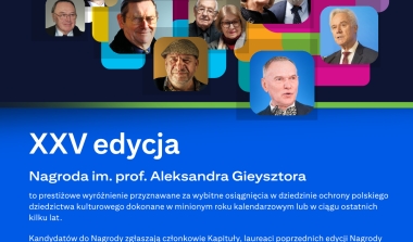 Rusza kolejna edycja Nagrody im. prof. Aleksandra Gieysztora!