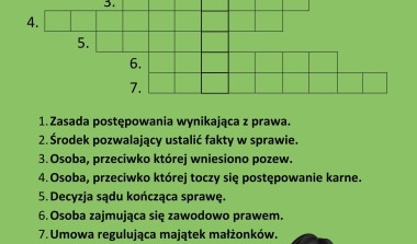 Krzyż&oacute;wka dla przyszłych prawnik&oacute;w