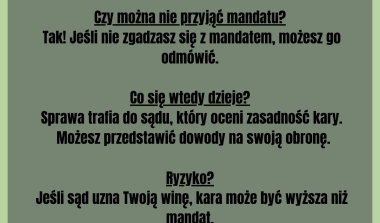 Czy można nie przyjąć mandatu?